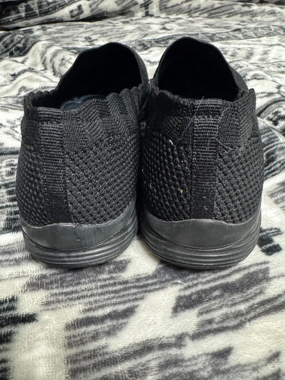Skechers Black Knit Classic Fit Memory Foam Slip-On Flats - Picture 4 of 4